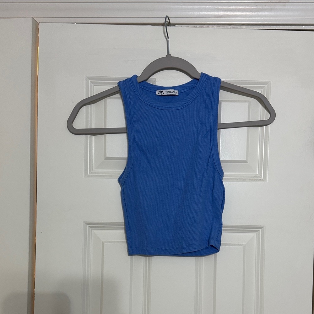 Zara Vibrant Blue Crop Top
